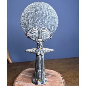 Wood Carved African Fertility Statue Akuaba Ashanti Doll/Sculpture